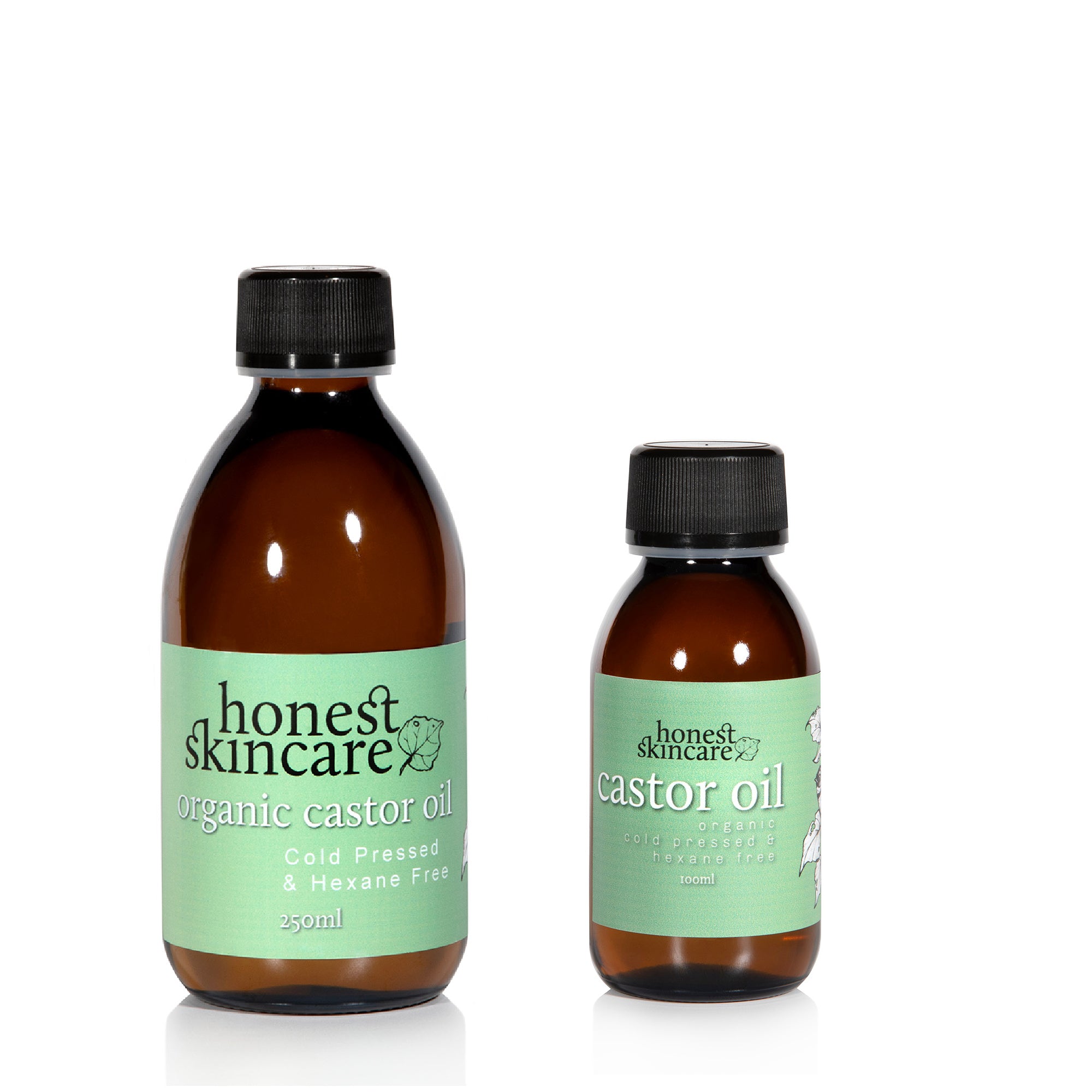 Castor Oil Organic - Cold Pressed - Hexane Free (Glass Bottles)